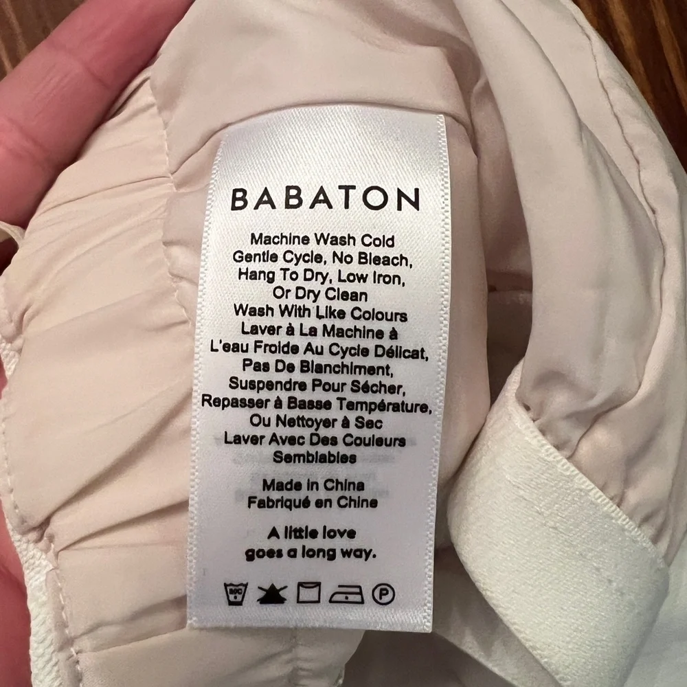 BABATON ARITIZIA Altamiro White/Off White Jumpsuit Strapless Wide Leg Cropped - Picture 8 of 12
